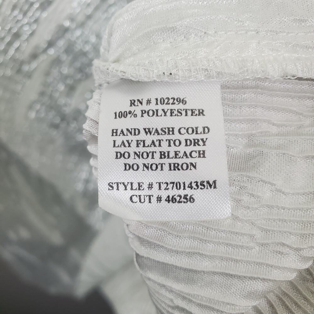 CONNECTED APPAREL | Faux Wrap | Metallic Silver | Lisa Cocktail Dress | Size 14 - Picture 6 of 8